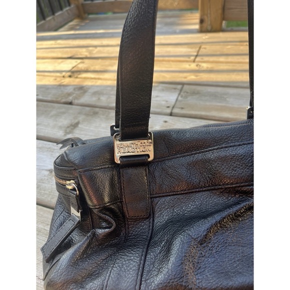 Kenneth Cole Reaction Black Leather Womens Purse Shoulder Bag - Picture 9 of 11